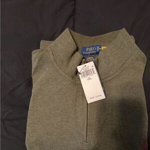 Polo by Ralph Lauren Green Quarter-Zip Sweater